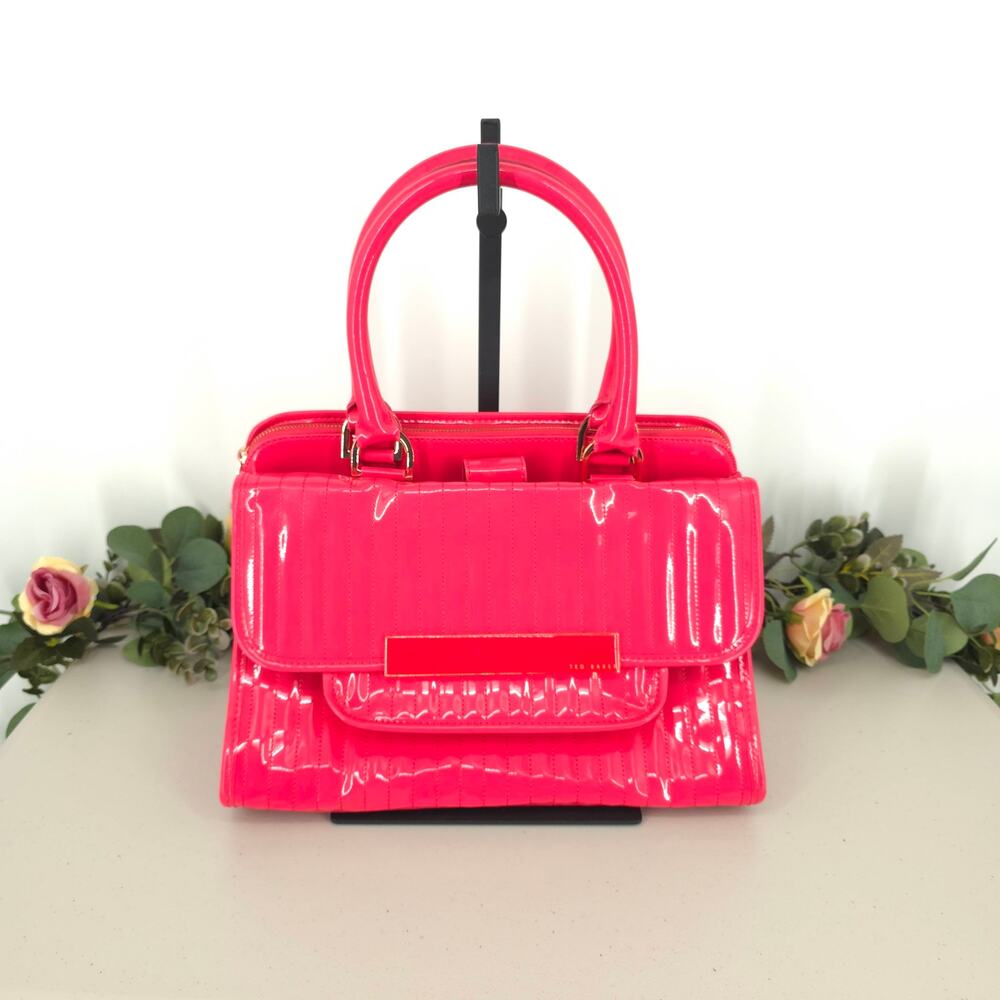 Ted Baker Mardun Enamel Flap Pocket Tote Bag